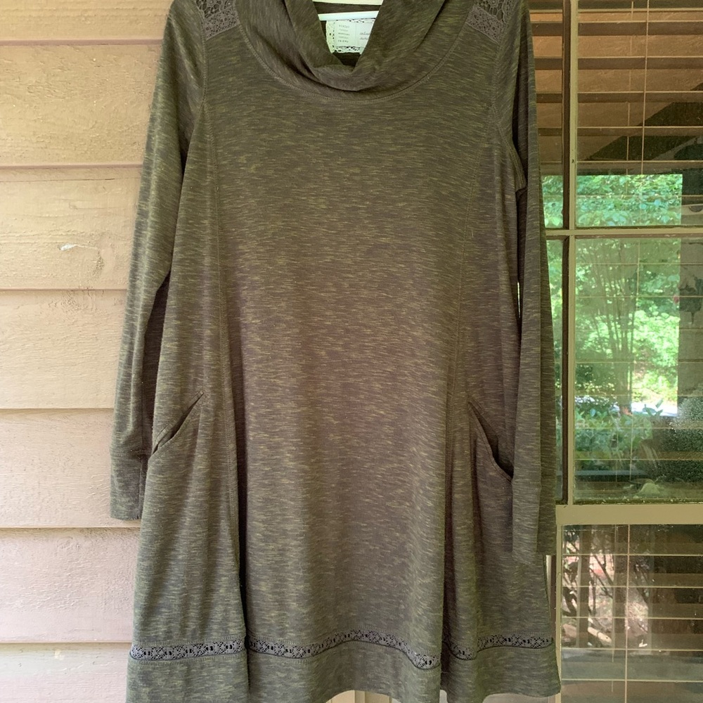 Anthropologie Saturday Sunday dress - dark green, pockets!